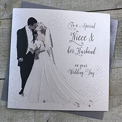 White Cotton Cards Carte de mariage faite à la main avec inscription « To a Special Niece & her Husband on your Wedding Day » - Publicité White Cotton Cards Carte de mariage faite à la main avec inscription « To a Special Niece & her Husband on your Wedding Day » - Publicité