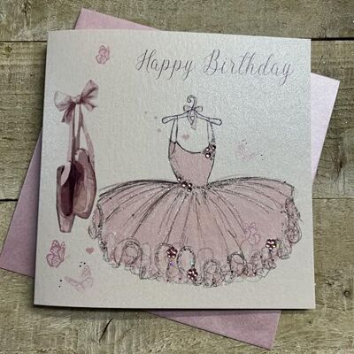 White Cotton Cards GL234 Carte d'anniversaire faite à la main Motif ballerine - Publicité White Cotton Cards GL234 Carte d'anniversaire faite à la main Motif ballerine - Publicité