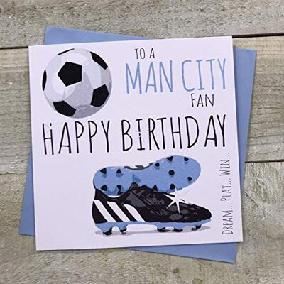 White Cotton Cards Carte d'anniversaire Manchester Man City Football – par – 5 - Publicité White Cotton Cards Carte d'anniversaire Manchester Man City Football – par – 5 - Publicité