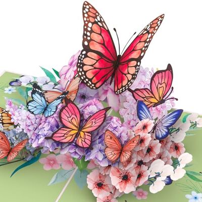 PopLife Carte pop-up 3D Papillons sur fleurs – Carte de vœux en papier pour la fête des mères, anniversaire, anniversaire de mariage, Saint-Valentin – Cadeau « Thinking of You » pour maman, épouse - Publicité PopLife Carte pop-up 3D Papillons sur fleurs – Carte de vœux en papier pour la fête des mères, anniversaire, anniversaire de mariage, Saint-Valentin – Cadeau « Thinking of You » pour maman, épouse - Publicité
