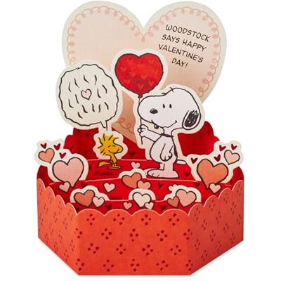 Hallmark Paper Wonder Mini carte de Saint-Valentin Motif Snoopy Rouge 3D et Woodstock - Publicité Hallmark Paper Wonder Mini carte de Saint-Valentin Motif Snoopy Rouge 3D et Woodstock - Publicité