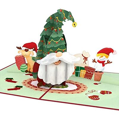 Lovepop ® Carte pop-up 3D Lutin nain Carte de vœux amusante Gnome de Noël Avec compartiment cachette pour cadeaux en argent et bons d'achat Enveloppe incluse Note extensible - Publicité Lovepop ® Carte pop-up 3D Lutin nain Carte de vœux amusante Gnome de Noël Avec compartiment cachette pour cadeaux en argent et bons d'achat Enveloppe incluse Note extensible - Publicité