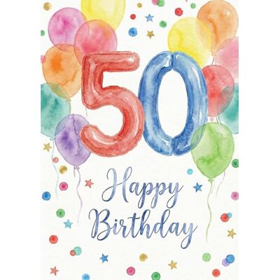 Panda Carte d'anniversaire de 50 ans taille XXL A4 – Carte géante d'anniversaire – Grande carte à écrire – Premium 300 g/m² – avec enveloppe, fabriquée en Allemagne - Publicité Panda Carte d'anniversaire de 50 ans taille XXL A4 – Carte géante d'anniversaire – Grande carte à écrire – Premium 300 g/m² – avec enveloppe, fabriquée en Allemagne - Publicité