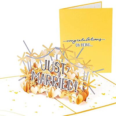 PopLife Just Married Carte de félicitations pop-up 3D – Carte de vœux de mariage, invitation de mariage, anniversaire, fiançailles, félicitations – pour femme, maman, sœur, grand-mère, fille, petite - Publicité PopLife Just Married Carte de félicitations pop-up 3D – Carte de vœux de mariage, invitation de mariage, anniversaire, fiançailles, félicitations – pour femme, maman, sœur, grand-mère, fille, petite - Publicité