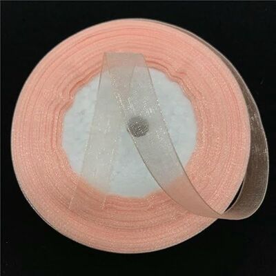 AYHTUD Ruban en organza de 50 mètres et 10 mm pour nœuds faits à la main, décoration de mariage, de Noël, emballage de cartes, rose clair - Publicité AYHTUD Ruban en organza de 50 mètres et 10 mm pour nœuds faits à la main, décoration de mariage, de Noël, emballage de cartes, rose clair - Publicité