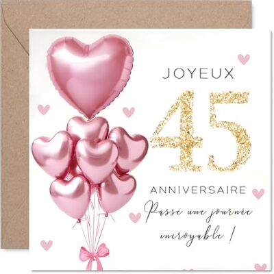 Stuff4 Douce Carte d'Anniversaire 45 Ans, Ambiance Joyeuse Garantie - Publicité Stuff4 Douce Carte d'Anniversaire 45 Ans, Ambiance Joyeuse Garantie - Publicité