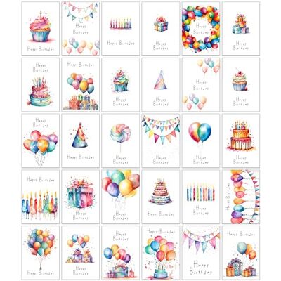 Panda - Bright Watercolour Birthday Cards - Papier recyclé - Cartes de vœux - Publicité Panda - Bright Watercolour Birthday Cards - Papier recyclé - Cartes de vœux - Publicité