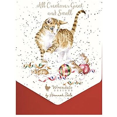 Wrendale Designs Lot de 8 cartes de Noël toutes créatures Grand et petit chat - Publicité Wrendale Designs Lot de 8 cartes de Noël toutes créatures Grand et petit chat - Publicité