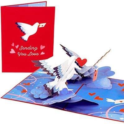 PopLife Carte pop-up 3D « Sending Love » pour toutes les occasions – Saint-Valentin, anniversaire, fête des mères, fête des pères, anniversaire, Noël, mariage, amour, remerciement – pour femme, maman - Publicité PopLife Carte pop-up 3D « Sending Love » pour toutes les occasions – Saint-Valentin, anniversaire, fête des mères, fête des pères, anniversaire, Noël, mariage, amour, remerciement – pour femme, maman - Publicité