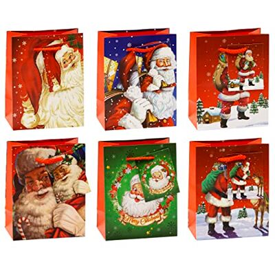 K3T Sac cadeau pour Noël, lot de 12, taille : petit (14 x 11 x 6,5 cm), N° d'art. 87027 - Publicité K3T Sac cadeau pour Noël, lot de 12, taille : petit (14 x 11 x 6,5 cm), N° d'art. 87027 - Publicité