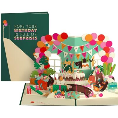 Lovepop Carte d'anniversaire pop-up pour elle, lui, homme, femme – Cartes de vœux d'animaux 3D – Pleine de surprises – 12,7 x 17,8 cm – Carte vierge et enveloppe incluses - Publicité Lovepop Carte d'anniversaire pop-up pour elle, lui, homme, femme – Cartes de vœux d'animaux 3D – Pleine de surprises – 12,7 x 17,8 cm – Carte vierge et enveloppe incluses - Publicité