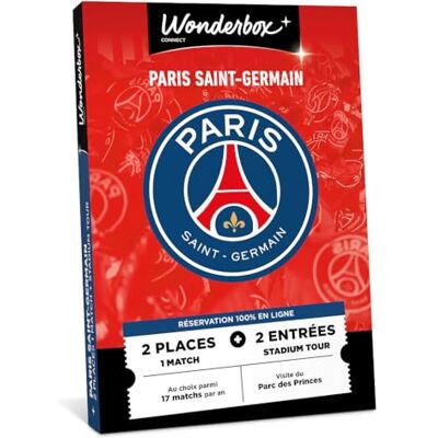 WONDERBOX Connect Coffret Cadeau PSG Expérience Pour 2 pers. 2 places pour 1 match + 1 stadium tour Validité 27 mois - Publicité WONDERBOX Connect Coffret Cadeau PSG Expérience Pour 2 pers. 2 places pour 1 match + 1 stadium tour Validité 27 mois - Publicité