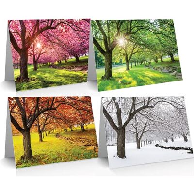 Panda 12 cartes A Note to Say dans chacune des quatre saisons : différents styles (photo) - Publicité Panda 12 cartes A Note to Say dans chacune des quatre saisons : différents styles (photo) - Publicité