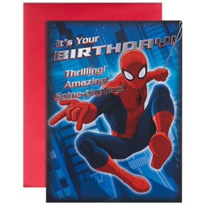 Hallmark 25462208 Carte d'anniversaire pour enfants Motif Marvel Spider-Man Multicolore - Publicité Hallmark 25462208 Carte d'anniversaire pour enfants Motif Marvel Spider-Man Multicolore - Publicité