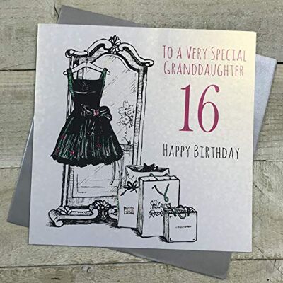 White Cotton Cards Code Xe28 a-16 Grande to a Very Special Granddaughter 16 Happy Birthday Carte d'anniversaire - Publicité White Cotton Cards Code Xe28 a-16 Grande to a Very Special Granddaughter 16 Happy Birthday Carte d'anniversaire - Publicité