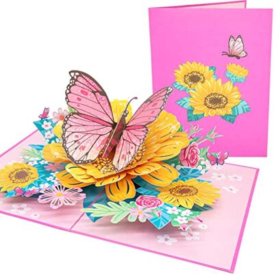 PopLife Carte pop-up pour la fête des Mères avec papillon 3D Anniversaire de mariage, Saint-Valentin, joyeux anniversaire, remerciement Pour maman, fille, épouse, grand-mère, belle-mère - Publicité PopLife Carte pop-up pour la fête des Mères avec papillon 3D Anniversaire de mariage, Saint-Valentin, joyeux anniversaire, remerciement Pour maman, fille, épouse, grand-mère, belle-mère - Publicité