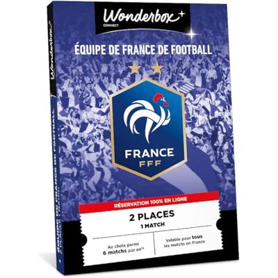 WONDERBOX Connect Coffret Cadeau Equipe de France de Football 2 pers. 2 places pour 1 match au choix Parmi 6 matchs par an, valable pour tous les matchs en France Validité 27 mois - Publicité WONDERBOX Connect Coffret Cadeau Equipe de France de Football 2 pers. 2 places pour 1 match au choix Parmi 6 matchs par an, valable pour tous les matchs en France Validité 27 mois - Publicité