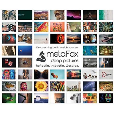 metaFox Originele Motiverende Ansichtkaarten Pakket van 52 voor Coaching en Therapie - Publicité metaFox Originele Motiverende Ansichtkaarten Pakket van 52 voor Coaching en Therapie - Publicité