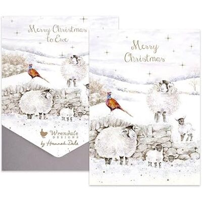 Wrendale Designs by Hannah Dale – Merry Christmass to Ewe – Lot de 8 cartes de Noël - Publicité Wrendale Designs by Hannah Dale – Merry Christmass to Ewe – Lot de 8 cartes de Noël - Publicité