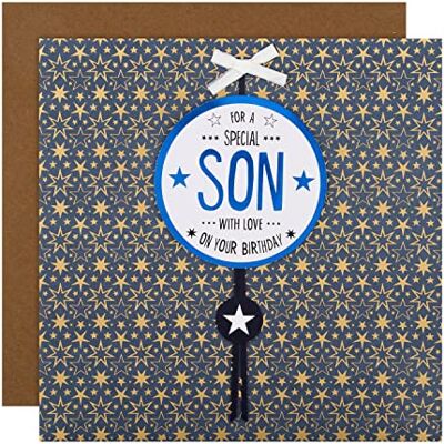 Hallmark ECM25558360 Grande carte d'anniversaire pour fils Motif contemporain Multicolore - Publicité Hallmark ECM25558360 Grande carte d'anniversaire pour fils Motif contemporain Multicolore - Publicité