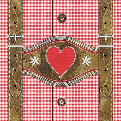 Ambiente Lot de 20 serviettes en papier avec pantalon bavarois et chemise rouge Décoration de table Serviettes en papier avec motif Convient également pour le découpage et la technique des serviettes - - Publicité Ambiente Lot de 20 serviettes en papier avec pantalon bavarois et chemise rouge Décoration de table Serviettes en papier avec motif Convient également pour le découpage et la technique des serviettes - - Publicité