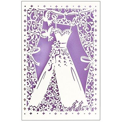 ideen mit herz Carte de mariage 12 x 18 cm Avec insert coloré et enveloppe Carte de vœux pour mariage Carte de félicitations Motif : robe de mariée, mariée, robe de mariée (design 5) - Publicité ideen mit herz Carte de mariage 12 x 18 cm Avec insert coloré et enveloppe Carte de vœux pour mariage Carte de félicitations Motif : robe de mariée, mariée, robe de mariée (design 5) - Publicité