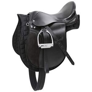 Covalliero Selle, Pony, noir, 40,6cm, largeur de selle 29,5cm, longueur de sangle 95cm, confortable, bien ajustée, avec et tapis de selle inclus - Publicité Covalliero Selle, Pony, noir, 40,6cm, largeur de selle 29,5cm, longueur de sangle 95cm, confortable, bien ajustée, avec et tapis de selle inclus - Publicité
