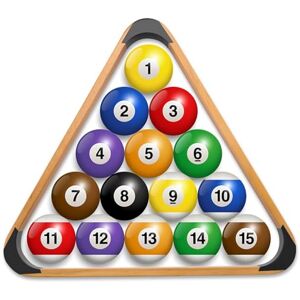 Rhghfujhgy Support triangulaire en bois pour boules de billard - Publicité Rhghfujhgy Support triangulaire en bois pour boules de billard - Publicité