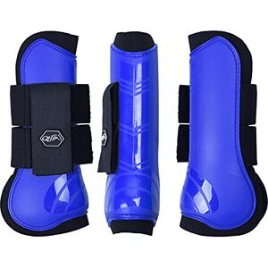QHP Guêtres avant rigide intérieur en néoprène avec fermeture Velcro (demi-sang, bleu cobalt) - Publicité QHP Guêtres avant rigide intérieur en néoprène avec fermeture Velcro (demi-sang, bleu cobalt) - Publicité