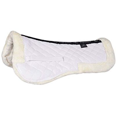 Equinate Sidney Coussin de selle rembourré avec peau d'agneau synthétique Cheval poney M Blanc - Publicité Equinate Sidney Coussin de selle rembourré avec peau d'agneau synthétique Cheval poney M Blanc - Publicité