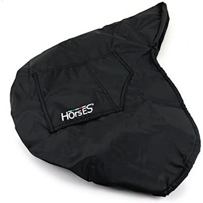 Horses , Housse de Selle en Nylon Doublée en Polaire, Housse de Selle Réglable Adaptée à Plusieurs Selles, pour Protéger Votre Selle des Chocs et Rayures, Résistante et Pratique (Noir) - Publicité Horses , Housse de Selle en Nylon Doublée en Polaire, Housse de Selle Réglable Adaptée à Plusieurs Selles, pour Protéger Votre Selle des Chocs et Rayures, Résistante et Pratique (Noir) - Publicité