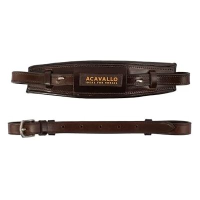 Acavallo Nasalina per hackamore in pelle pieno fiore imbottita con schiuma Marrone Scuro - Publicité Acavallo Nasalina per hackamore in pelle pieno fiore imbottita con schiuma Marrone Scuro - Publicité