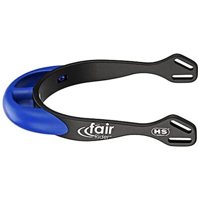 Herm Sprenger Sprenger Éperons FairRider en aluminium noir Léger et anodisé Avec col en plastique courbé bleu Col en plastique épais et arrondi. Publicité Herm Sprenger Sprenger Éperons FairRider en aluminium noir Léger et anodisé Avec col en plastique courbé bleu Col en plastique épais et arrondi. Publicité