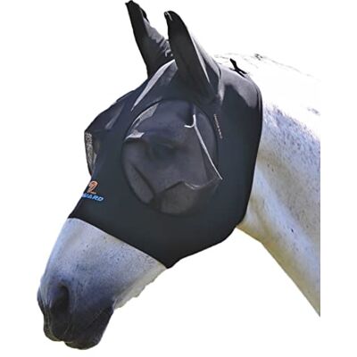 Shires Masque Anti-Mouches pour Chevaux (Grand Cheval) (Noir Vif) - Publicité Shires Masque Anti-Mouches pour Chevaux (Grand Cheval) (Noir Vif) - Publicité