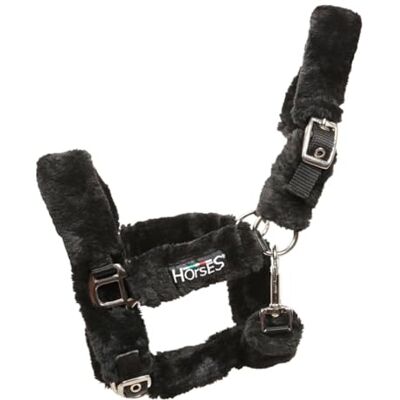 Horses Licol Soft Fluffi Mini, Licol Confortable, Utile pour Mener le Cheval à la Main ou pour le Sécuriser pendant les Opérations de Brossage (Noir, Mini shetland) - Publicité Horses Licol Soft Fluffi Mini, Licol Confortable, Utile pour Mener le Cheval à la Main ou pour le Sécuriser pendant les Opérations de Brossage (Noir, Mini shetland) - Publicité