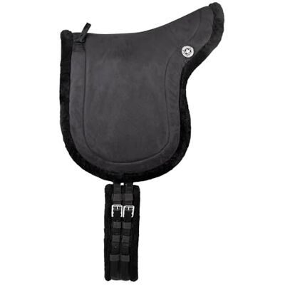 PFIFF 103004 Tapis d'équitation Bareback sans Arceau en Cuir Velours et Fourrure synthétique avec Sangle de Selle Noir - Publicité PFIFF 103004 Tapis d'équitation Bareback sans Arceau en Cuir Velours et Fourrure synthétique avec Sangle de Selle Noir - Publicité