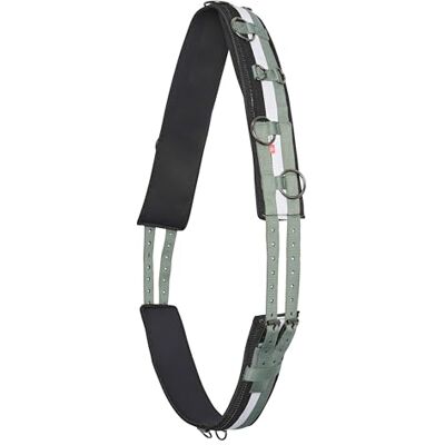Imperial Riding IRH Deluxe Extra Ceinture de Longe Ergonomique avec sans Garrot et Anneaux en métal Vert Sauge/Blanc/Noir - Publicité Imperial Riding IRH Deluxe Extra Ceinture de Longe Ergonomique avec sans Garrot et Anneaux en métal Vert Sauge/Blanc/Noir - Publicité
