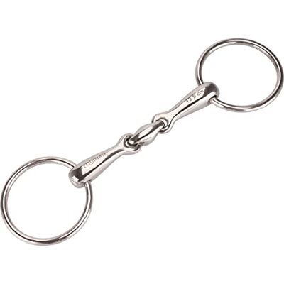 Equinate Mors à eau en acier inoxydable 16 mm doublement cassé 12,5 cm – Mors anatomiquement respectueux de la bouche avec action douce – Indication de la taille gravée au laser - Publicité Equinate Mors à eau en acier inoxydable 16 mm doublement cassé 12,5 cm – Mors anatomiquement respectueux de la bouche avec action douce – Indication de la taille gravée au laser - Publicité