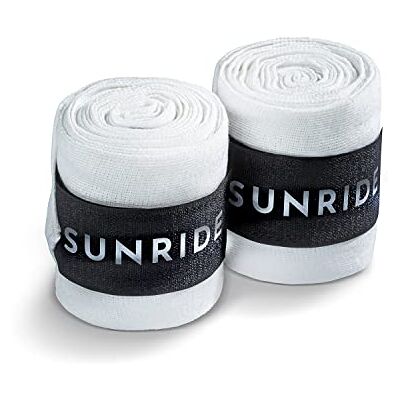 SUNRIDE Bandages pour Chevaux, stabilisent Les tendons et Les ligaments Respirants, régulateurs de température (Ensemble de 2) (Blanc) - Publicité SUNRIDE Bandages pour Chevaux, stabilisent Les tendons et Les ligaments Respirants, régulateurs de température (Ensemble de 2) (Blanc) - Publicité