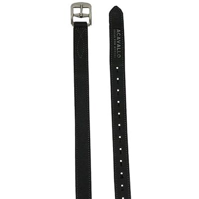 Corres de étrier Acavallo en nylon 145cm en cuir de veau noir - Publicité Corres de étrier Acavallo en nylon 145cm en cuir de veau noir - Publicité