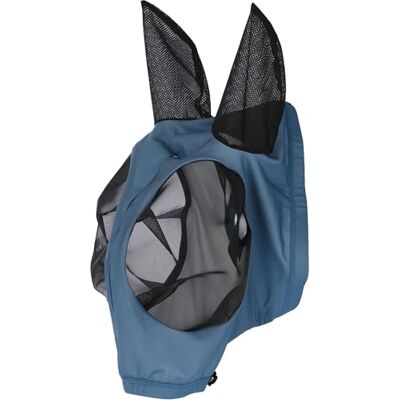 Covalliero Masque anti-mouches FinoStretch Zipper FS26 Masque anti-mouches pour cheval Avec oreilles de mouche et fermeture éclair Protection contre les mouches pour chevaux en bleu fumé - Publicité Covalliero Masque anti-mouches FinoStretch Zipper FS26 Masque anti-mouches pour cheval Avec oreilles de mouche et fermeture éclair Protection contre les mouches pour chevaux en bleu fumé - Publicité