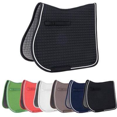 Covalliero Tapis de selle anatomique pour cheval avec passants de selle et de sangle Absorbe les chocs et respirant Polyvalent ou dressage Plusieurs couleurs et tailles - Publicité Covalliero Tapis de selle anatomique pour cheval avec passants de selle et de sangle Absorbe les chocs et respirant Polyvalent ou dressage Plusieurs couleurs et tailles - Publicité