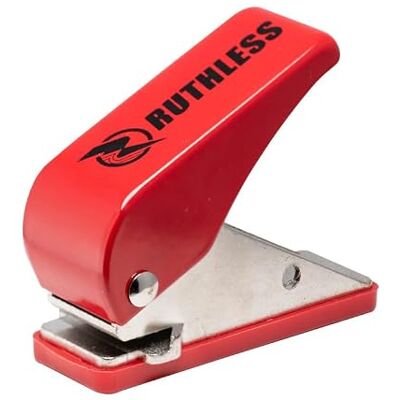Ruthless Perforatrice de fléchettes format de poche facile à utiliser, rouge, noir et blanc - Publicité Ruthless Perforatrice de fléchettes format de poche facile à utiliser, rouge, noir et blanc - Publicité