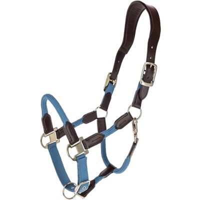 Covalliero Cordano Deluxe Licol de cheval, avec rembourrage en fausse fourrure, réglable, bleu fumé, poney - Publicité Covalliero Cordano Deluxe Licol de cheval, avec rembourrage en fausse fourrure, réglable, bleu fumé, poney - Publicité