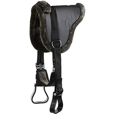 HORZE Selle sans arçon PU Suede, Noir, F - Publicité HORZE Selle sans arçon PU Suede, Noir, F - Publicité