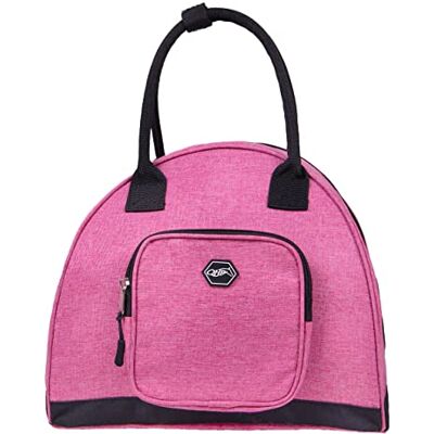 QHP Poche pour casque d'équitation avec poignées Fermeture éclair Poche supplémentaire Rose - Publicité QHP Poche pour casque d'équitation avec poignées Fermeture éclair Poche supplémentaire Rose - Publicité
