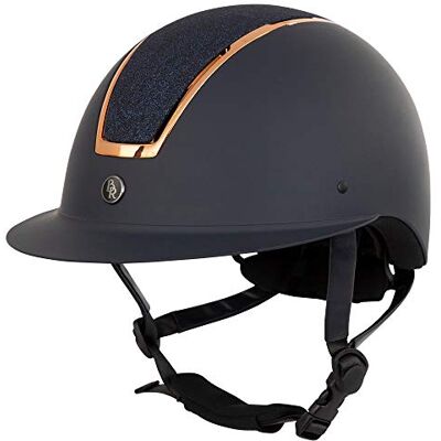 BR Casque d'Équitation Omega Painted Glitter Bleu foncé-doré 55-57 CM Bleu foncé-doré - Publicité BR Casque d'Équitation Omega Painted Glitter Bleu foncé-doré 55-57 CM Bleu foncé-doré - Publicité
