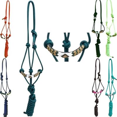Majestic Licol rembourré en corde tressée avec laisse assortie de 3 m Vert chasseur - Publicité Majestic Licol rembourré en corde tressée avec laisse assortie de 3 m Vert chasseur - Publicité