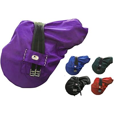 Majestic Housse de Selle Anglaise imperméable en Nylon doublée de Polaire Plusieurs Couleurs (Violet) - Publicité Majestic Housse de Selle Anglaise imperméable en Nylon doublée de Polaire Plusieurs Couleurs (Violet) - Publicité