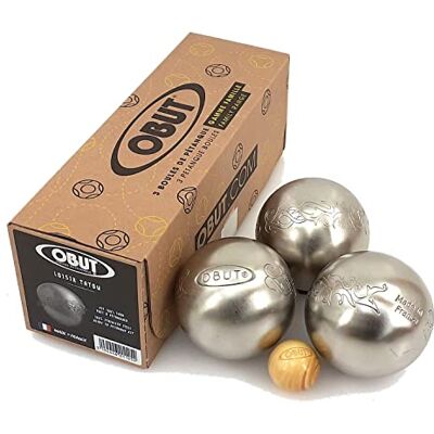 Obut Loisir inox TATOU, jeu de 3 boules - Publicité Obut Loisir inox TATOU, jeu de 3 boules - Publicité